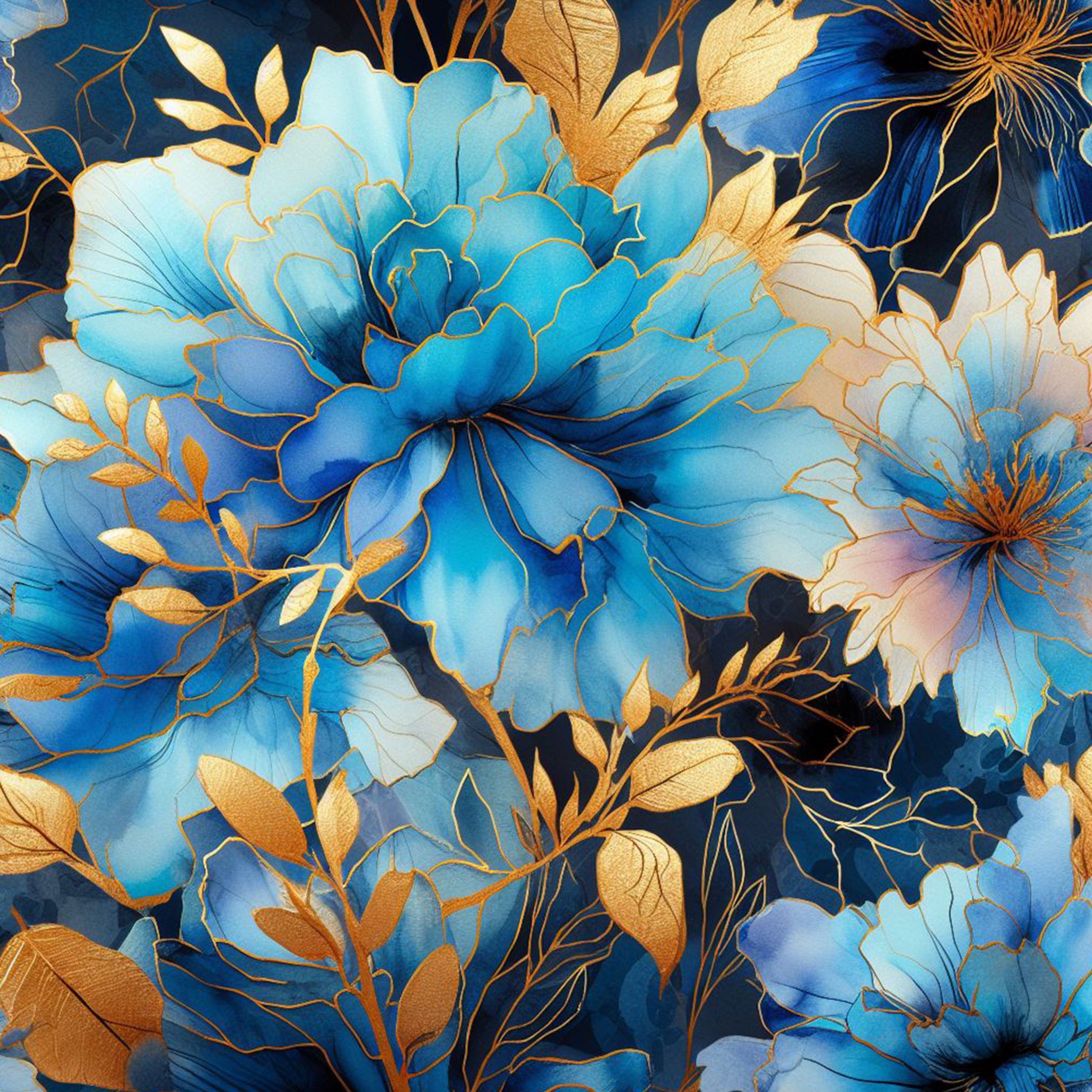 Fondo de hermosas flores azules