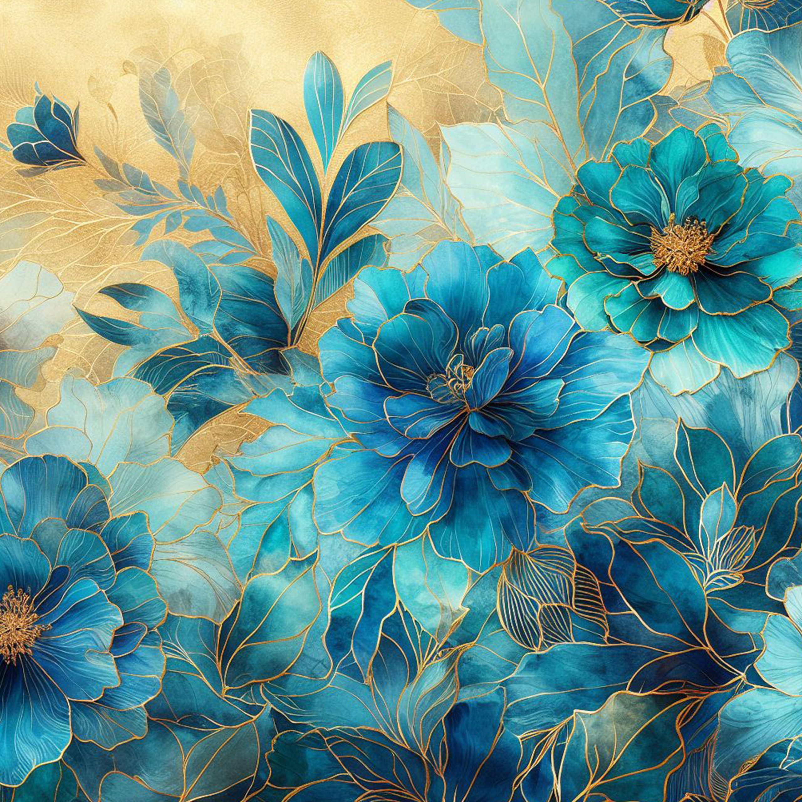 Hermoso fondo de flores azules vintage