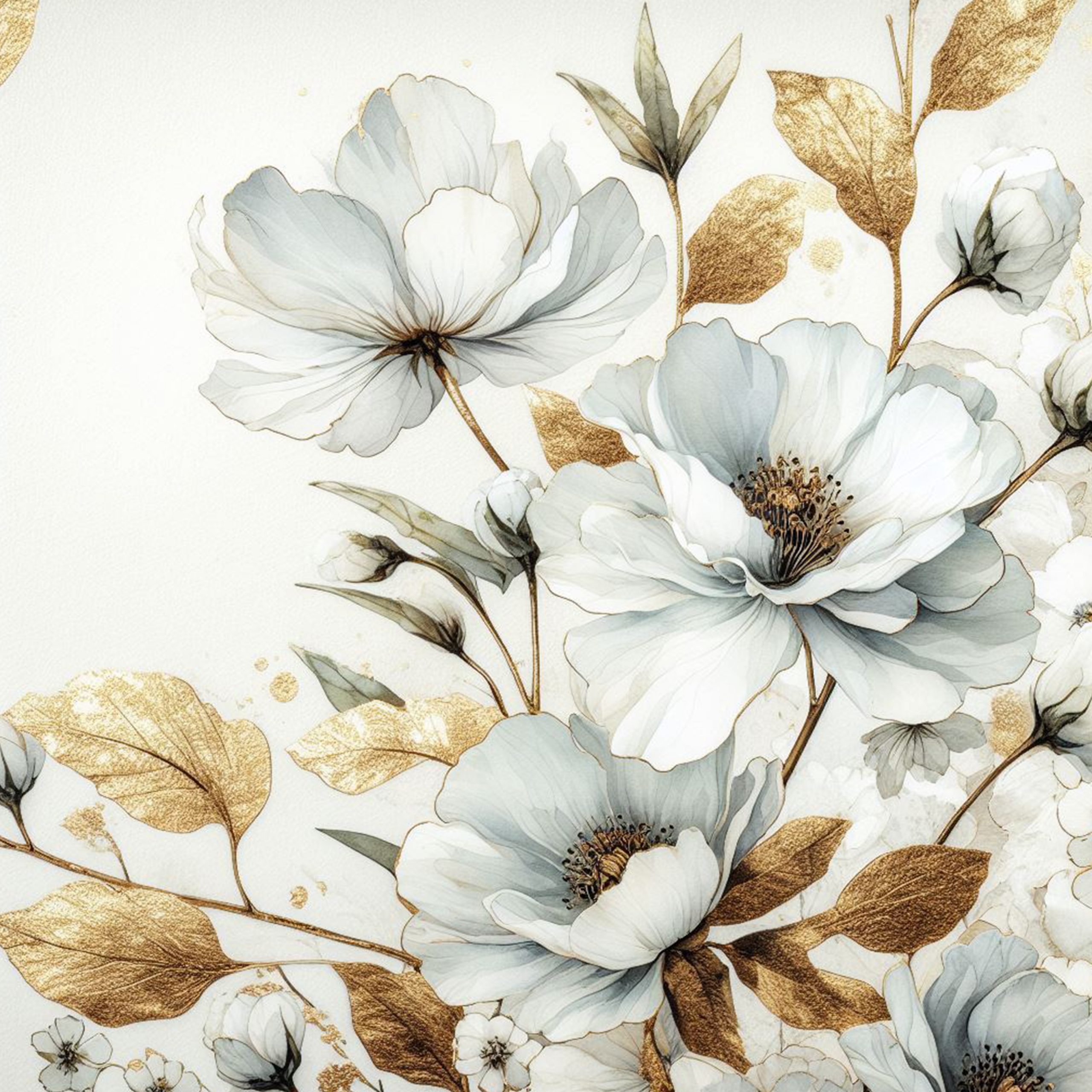 Fondo de flores blancas con estilo vintage