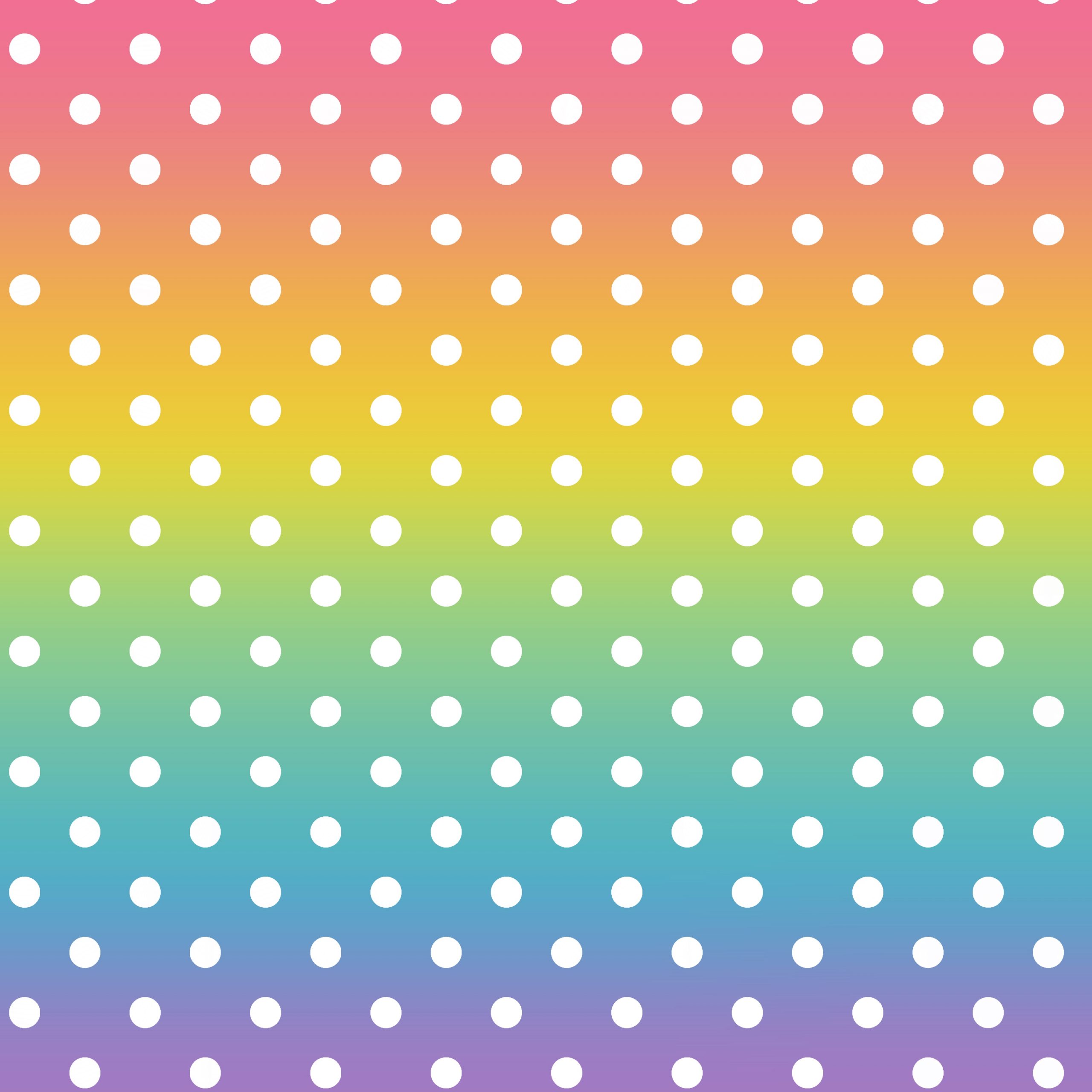 Papel digital para scrapbooking de puntos blancos sobre fondo de colores arcoiris