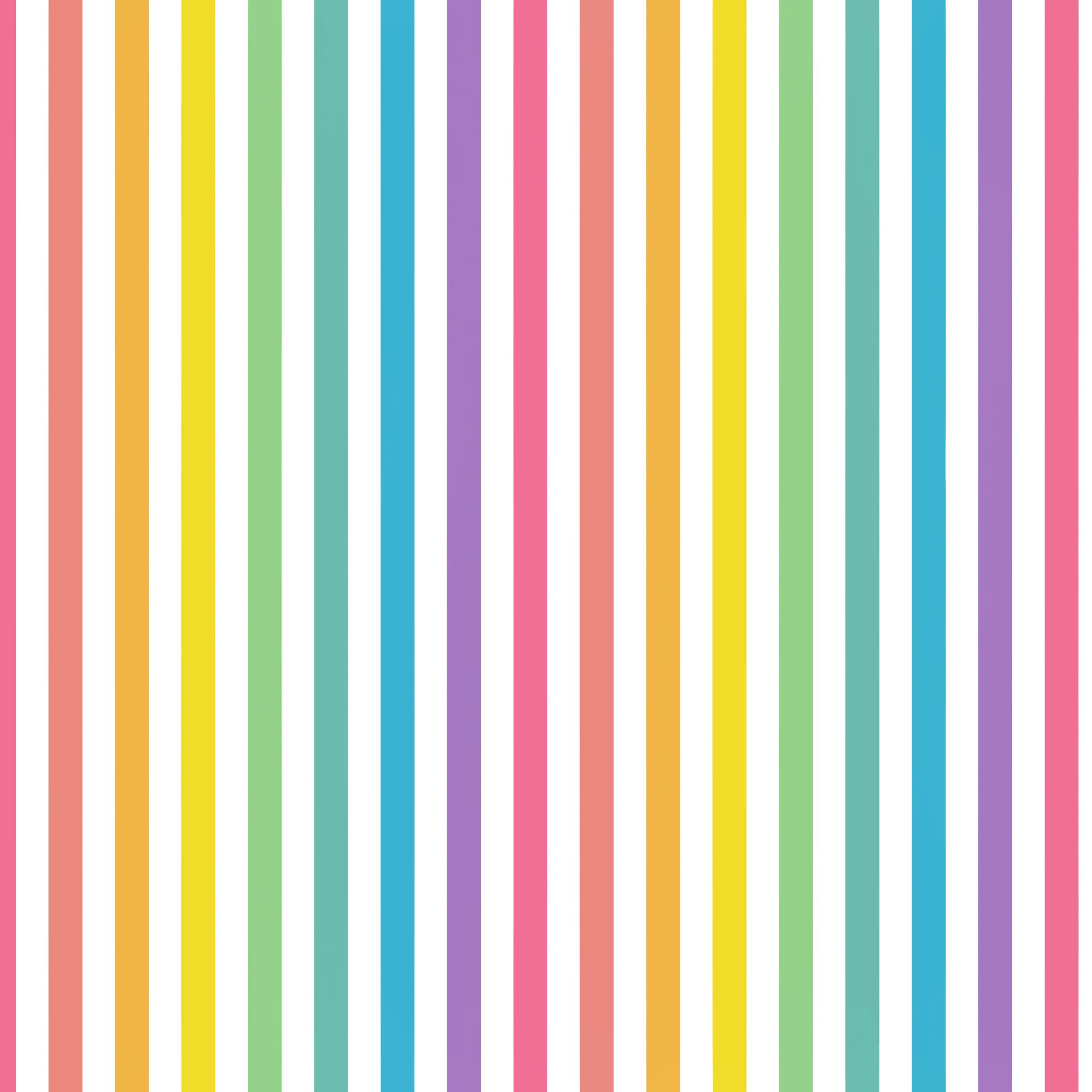 Papel scrapbook de líneas verticales blancas y arcoiris