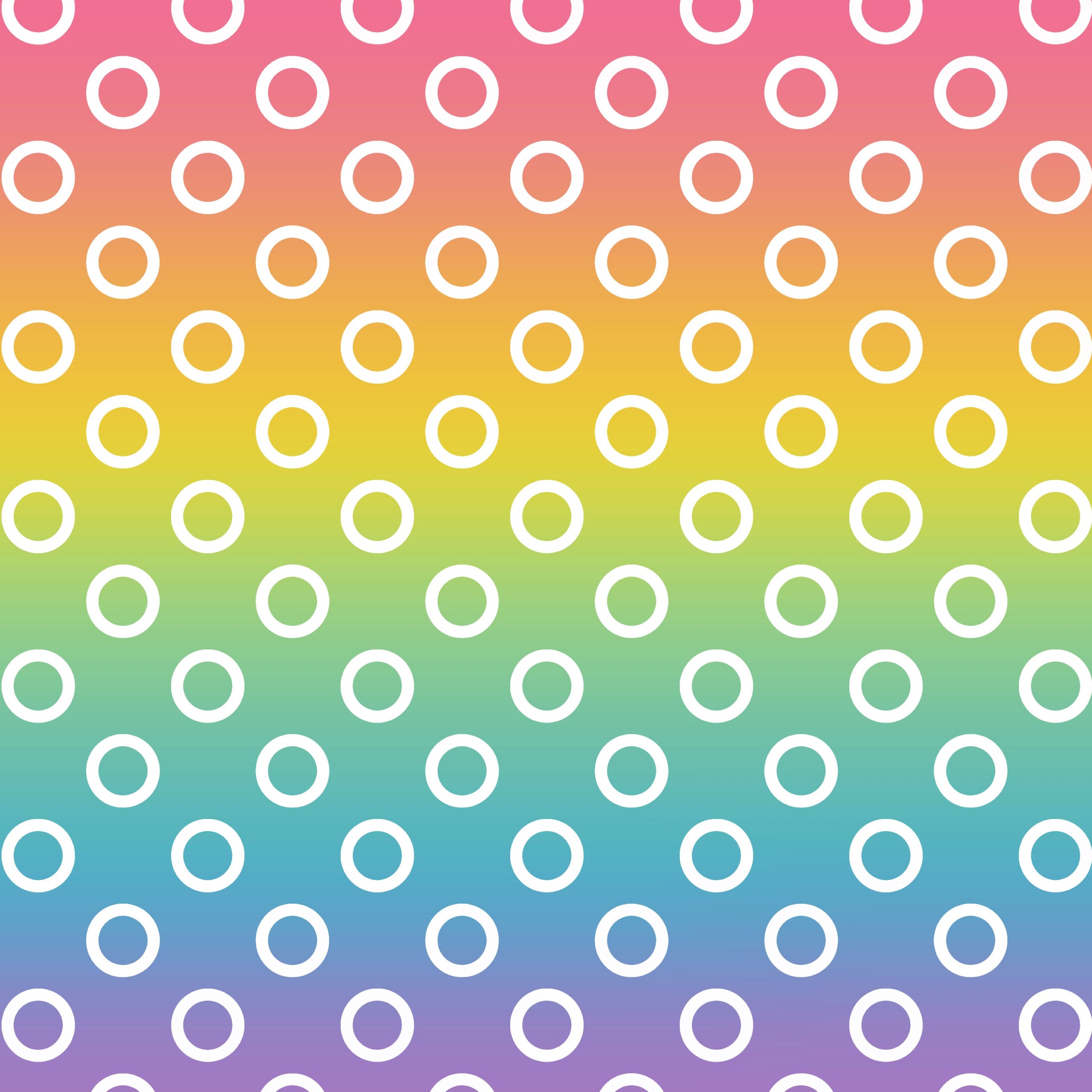 Fondo arcoiris con un patrón de círculos blancos